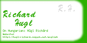 richard hugl business card